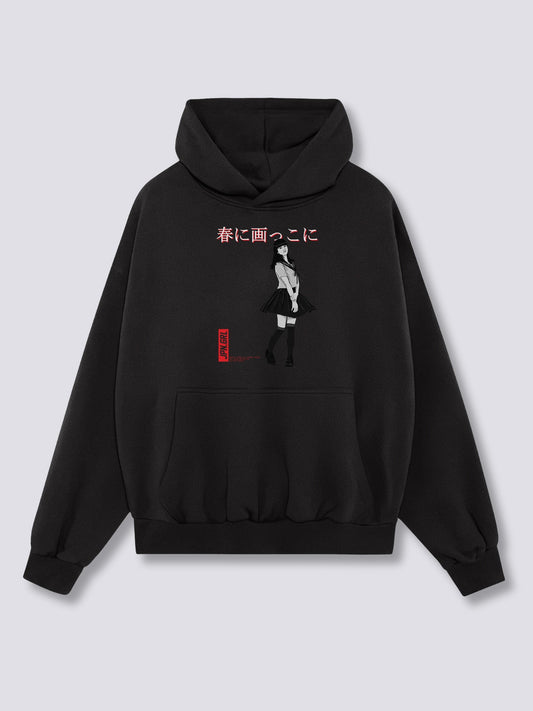Front Print - Jpn Girl Hoodie