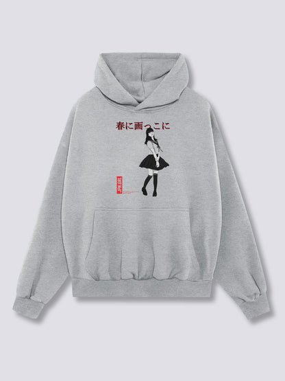Front Print - Jpn Girl Hoodie
