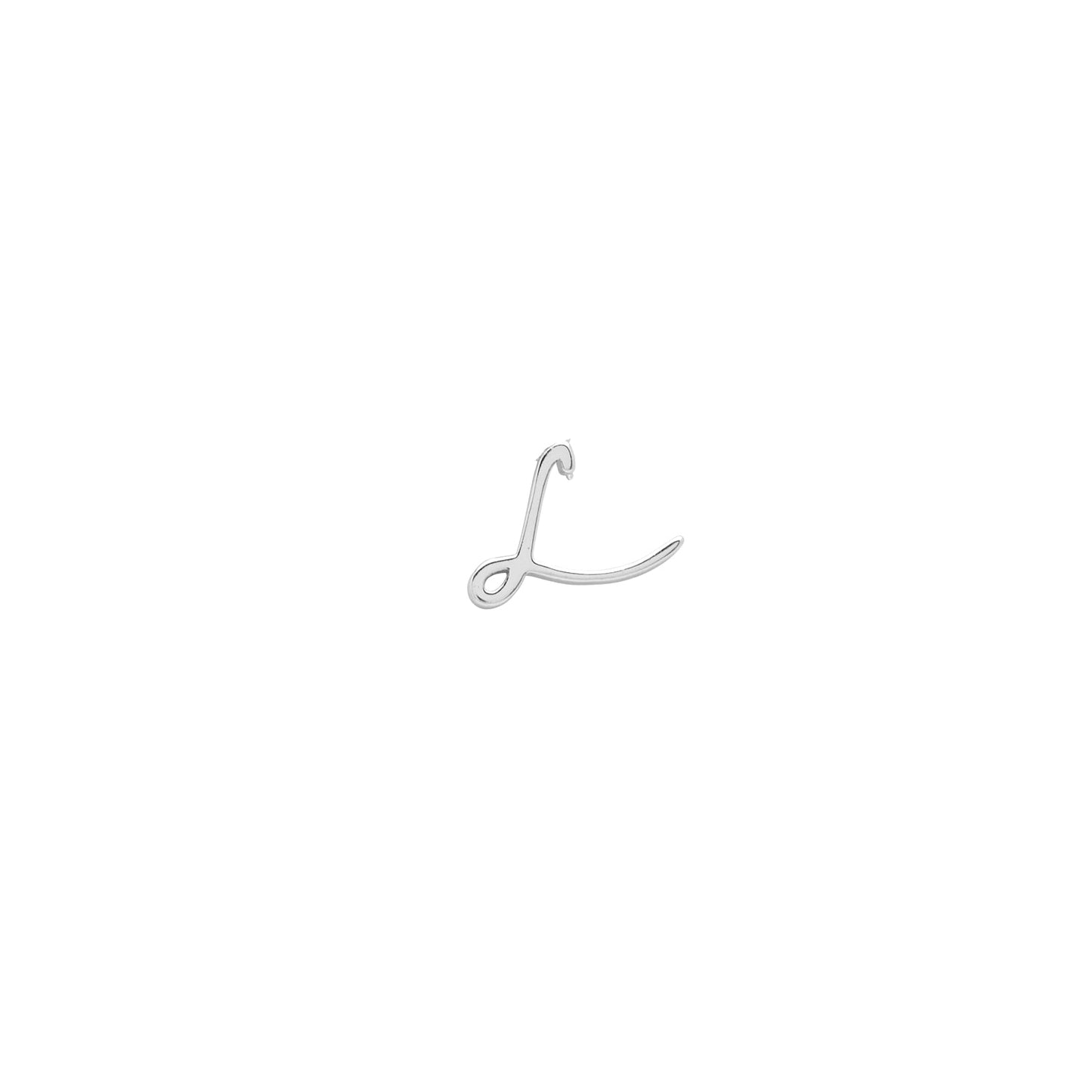 Signature Initial Stud Earring (Silver)