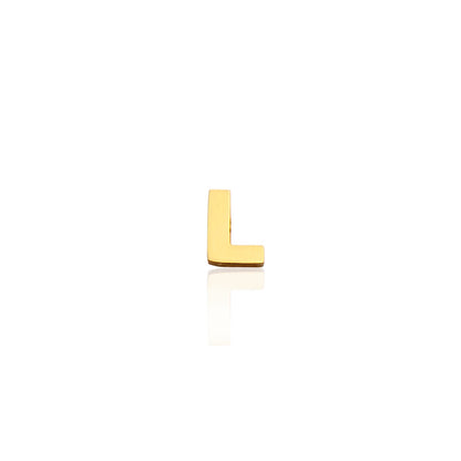Made Mine Mini Letter Sphere Chain Necklace (Gold)