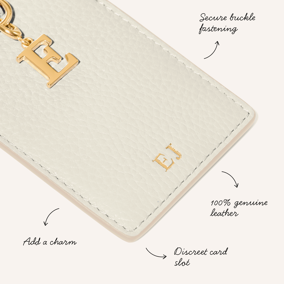 Leather Luggage Tag (Ivory)