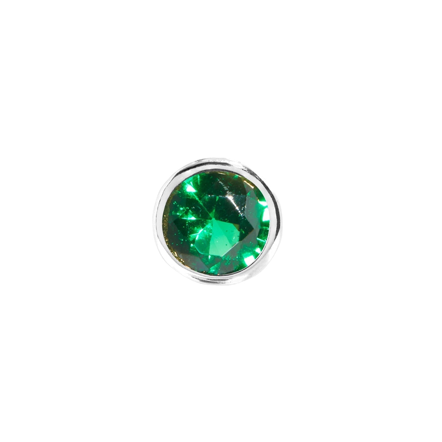 Double Initial Icon - Birthstone (Silver)