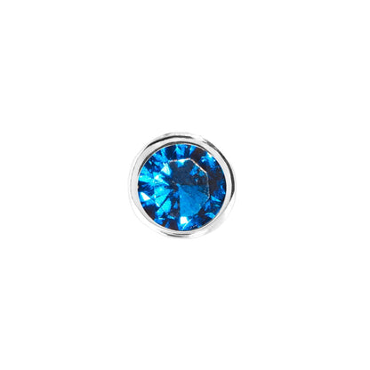 Birthstone Huggie Charm (Silver)