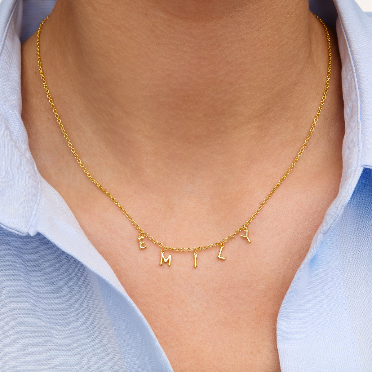 Made Mine Fine Name Necklace (Gold)