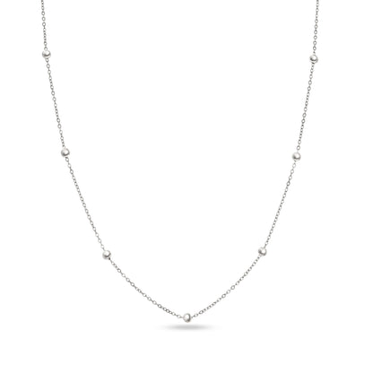 Mini & Me T-Bar Necklace Set (Silver)