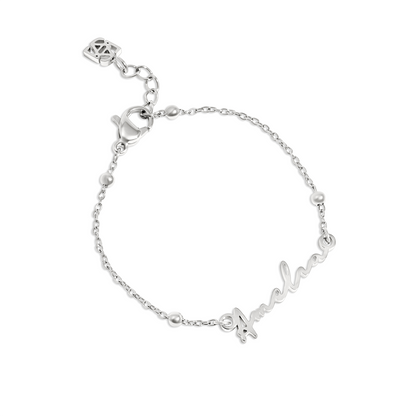 Mini Me Signature Name Bracelet (Silver)