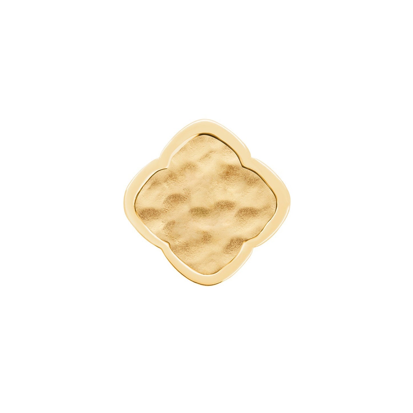 Rosette Molten Clover Charms (Gold) - Plain Clover