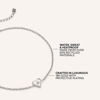 Molten Heart Made Mine Bracelet (Silver)