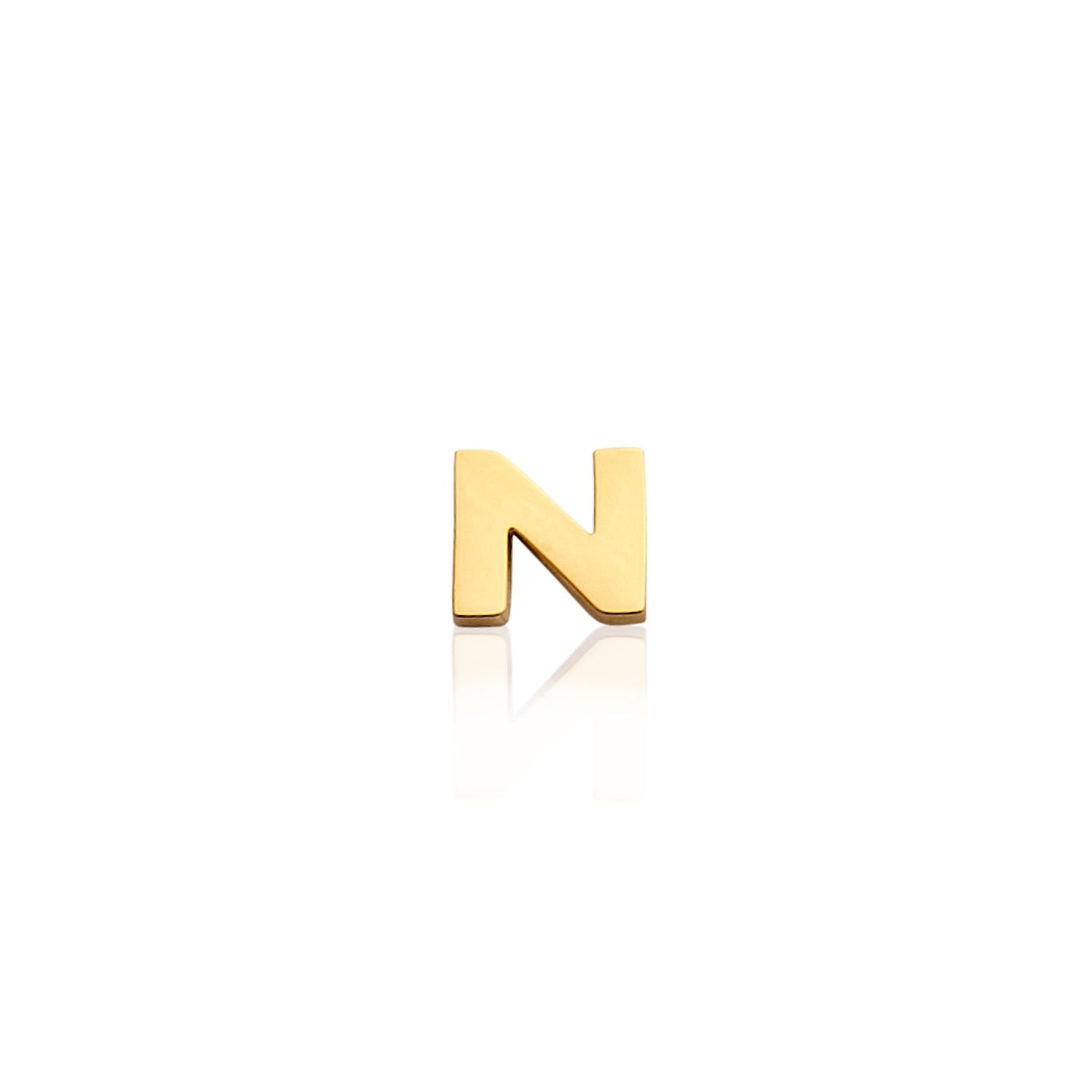 Mini Letter Sphere Chain Necklace (Gold)