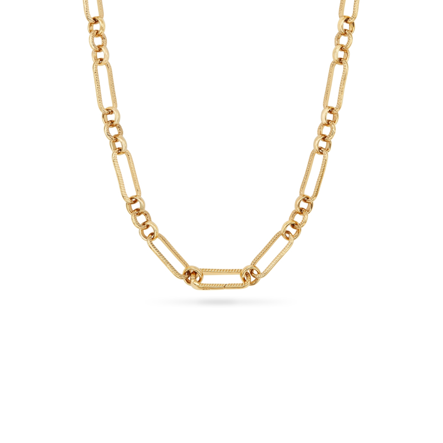 Green Quartz Heart Necklace (Gold)