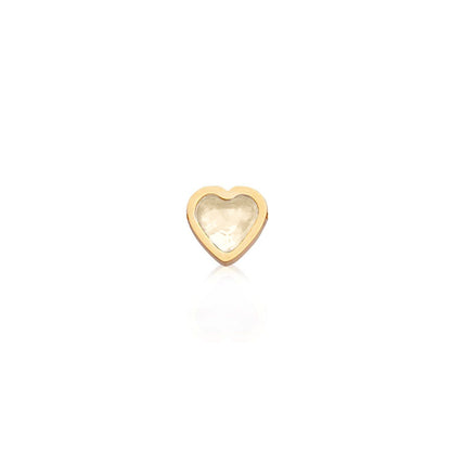 Made Mine Mini Heart Birthstone Necklace (Gold)