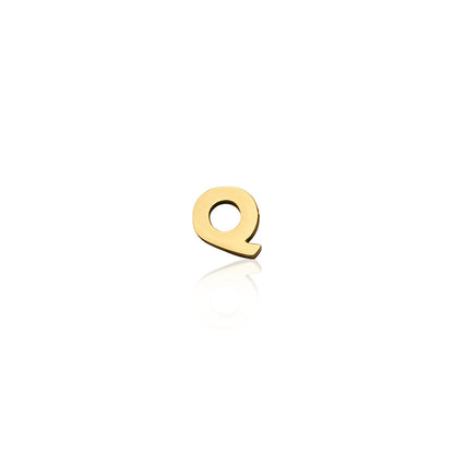 Mini Letter & Heart Birthstone Layered Necklace Set (Gold)