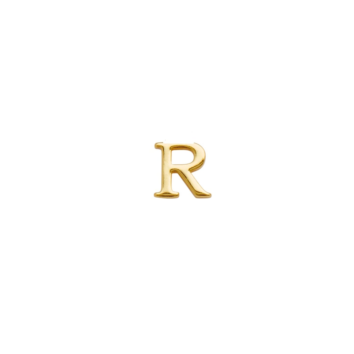 Initial Zip Pull Charm (Gold)