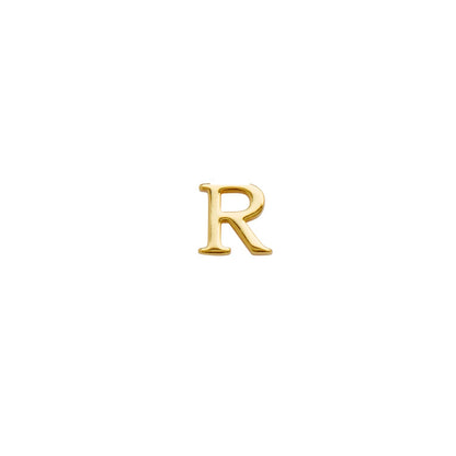 Initial Zip Pull Charm (Gold)