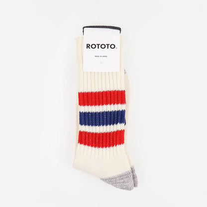 Rototo Coarse Ribbed Old School Crew Socks