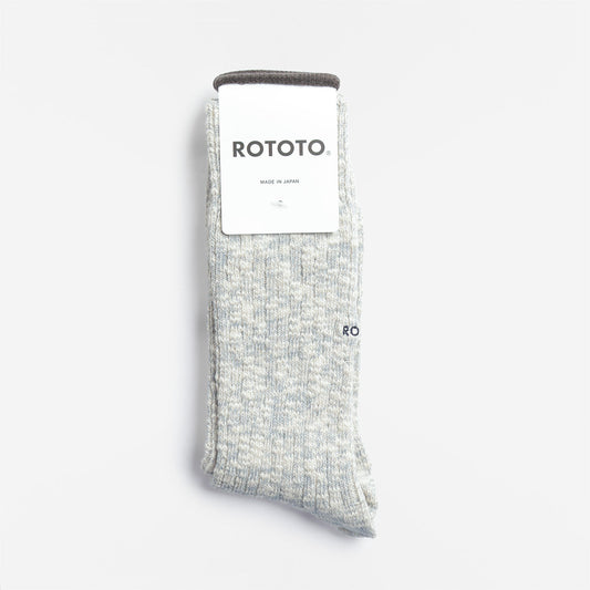 Rototo Organic Cotton Slub Crew Socks