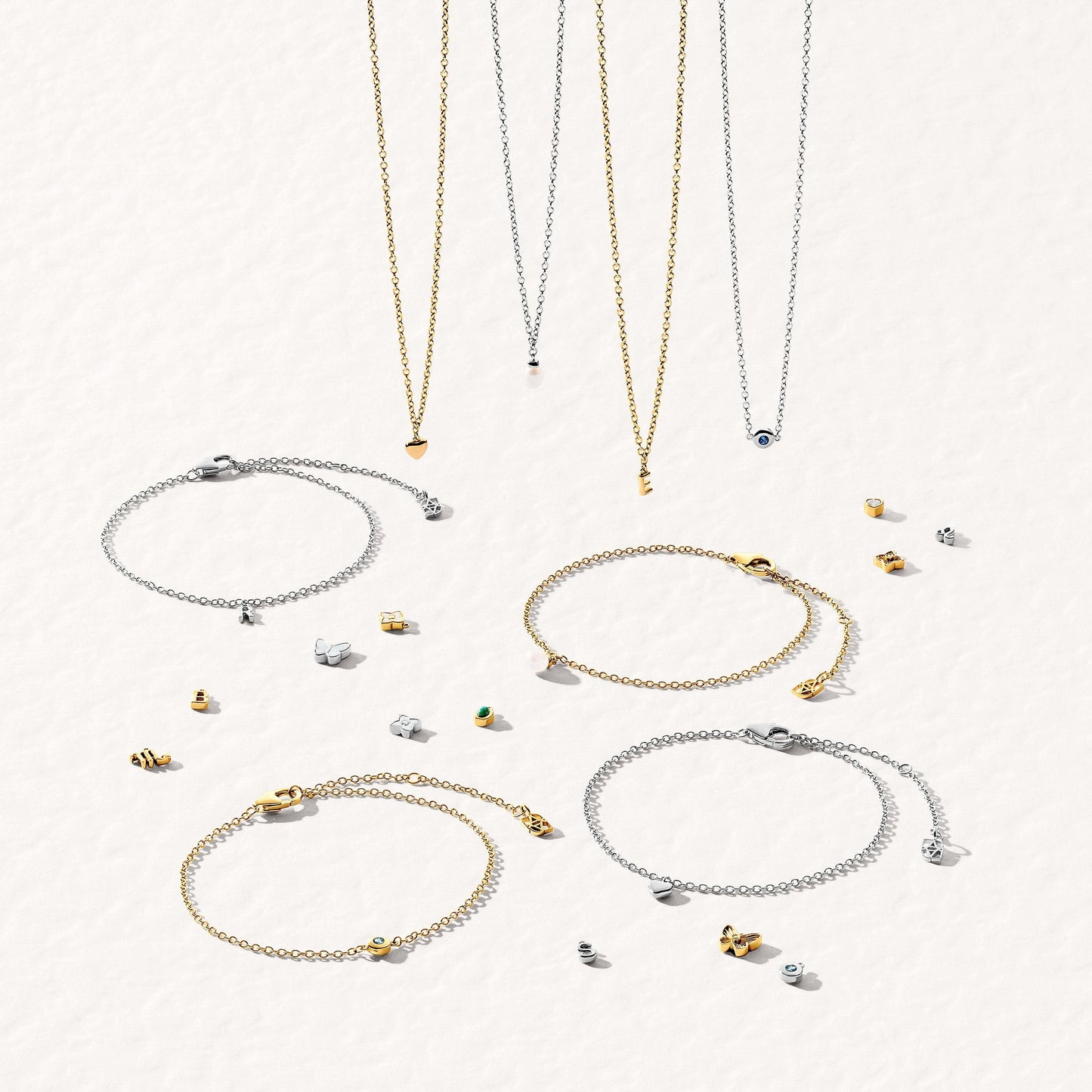 Fine Single Charm Necklace (Silver)