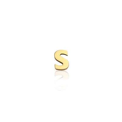 Made Mine Charms - Block Initial Charm (Gold)