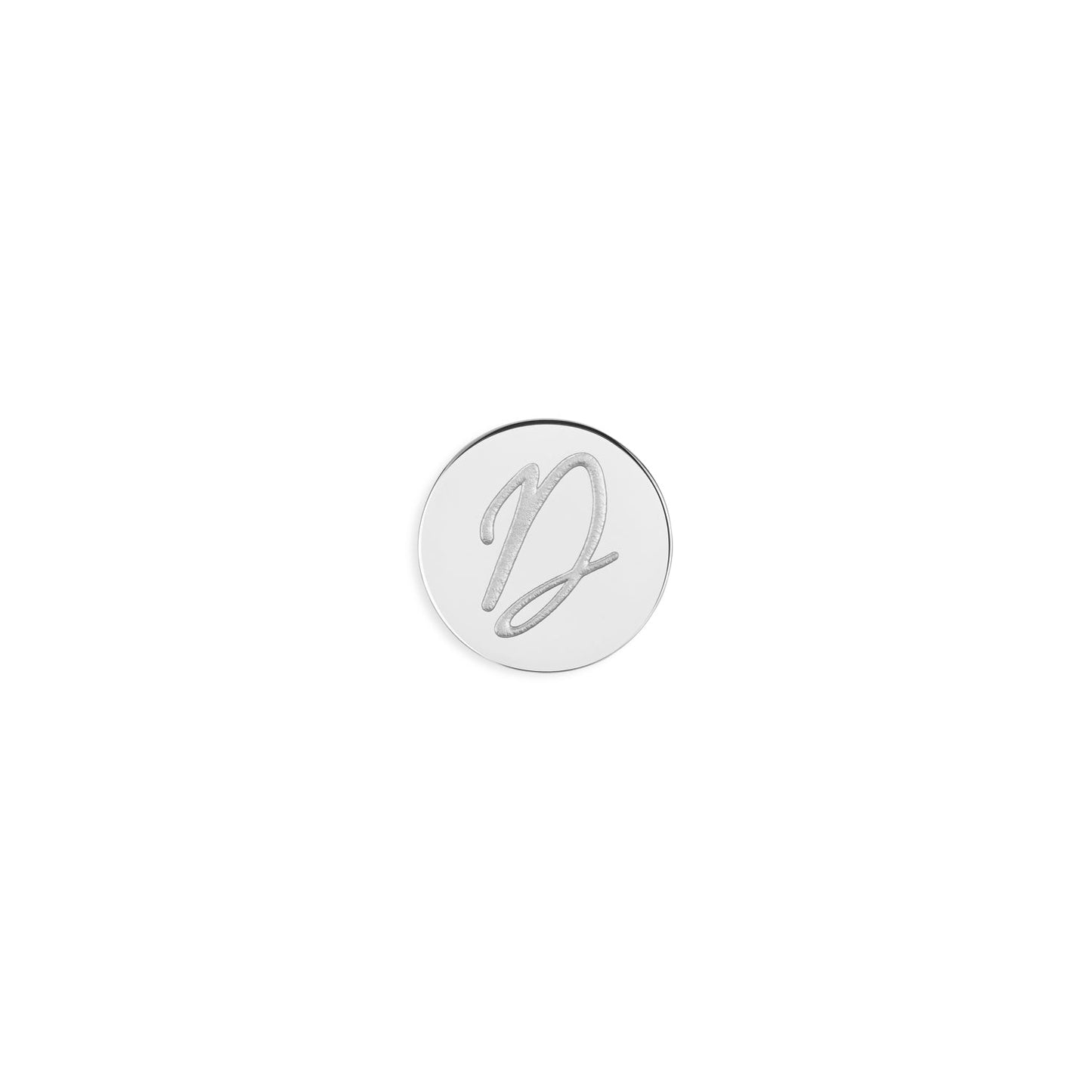 Script Initial Bracelet Charm (Silver)