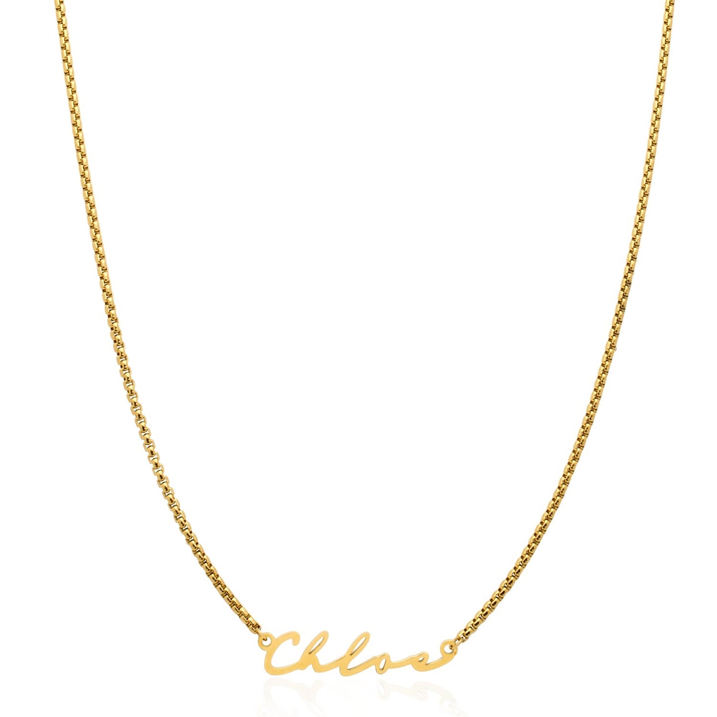 Matching 'Mini & Me' Signature Name Necklace Set (Gold)