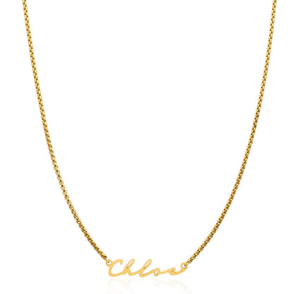 Matching 'Mini & Me' Signature Name Necklace Set (Gold)