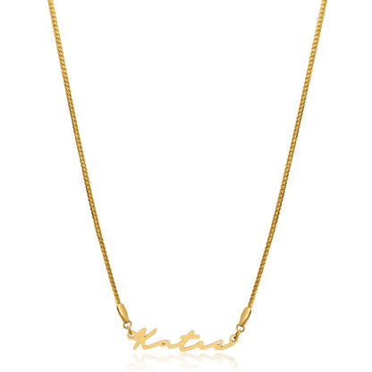 Signature Name Necklace - Gold