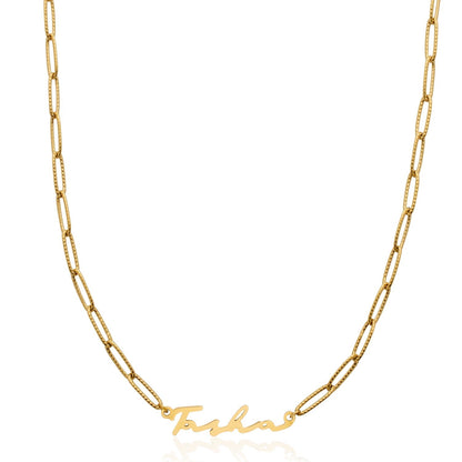 Signature Name Necklace - Gold