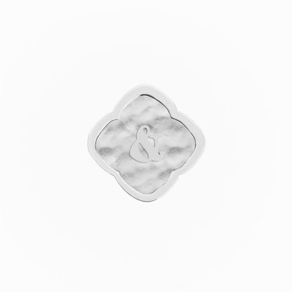 Rosette Textured Clover Charms (Gold) - Heart
