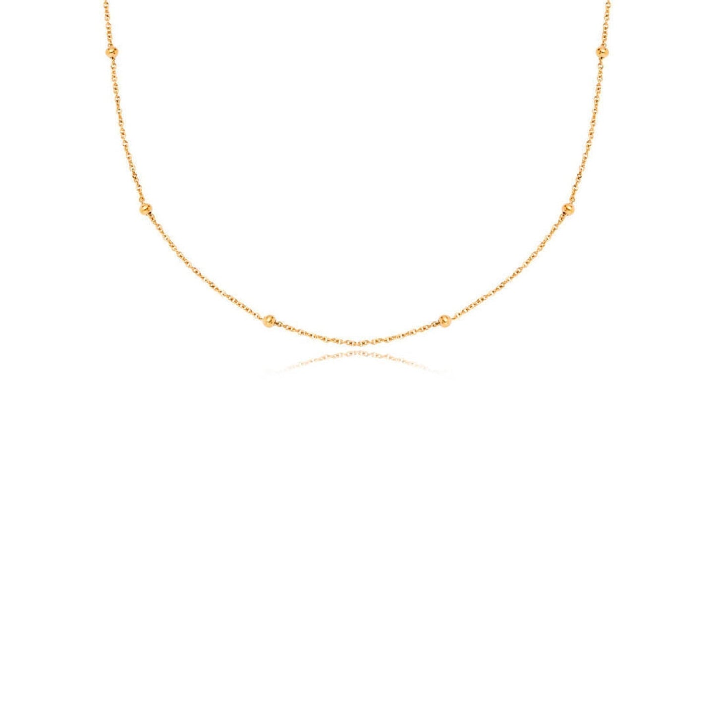 Fingerprint Moon & Star Tag Necklace (Gold)