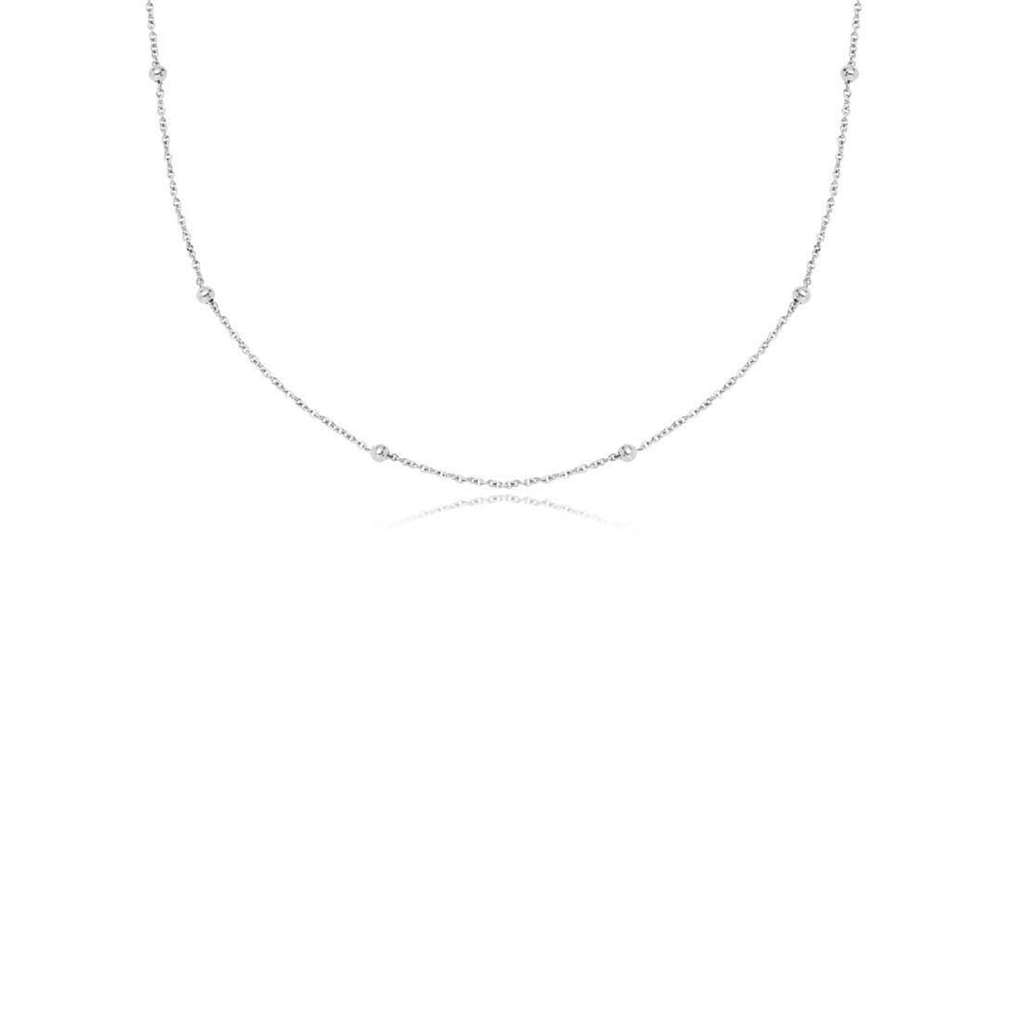 Fingerprint Moon & Star Tag Necklace (Silver)