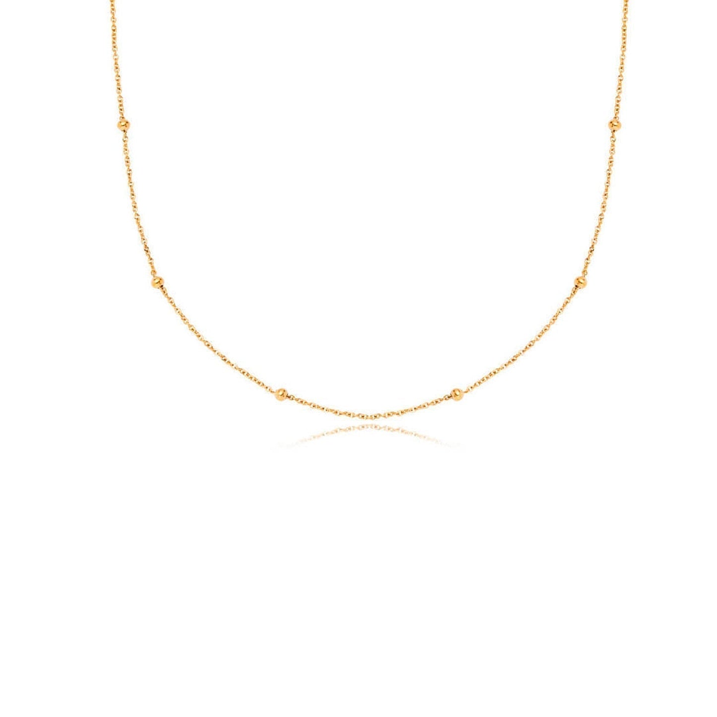 Fingerprint Moon & Star Tag Necklace (Gold)