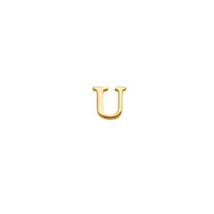 Initial Zip Pull Charm (Gold)