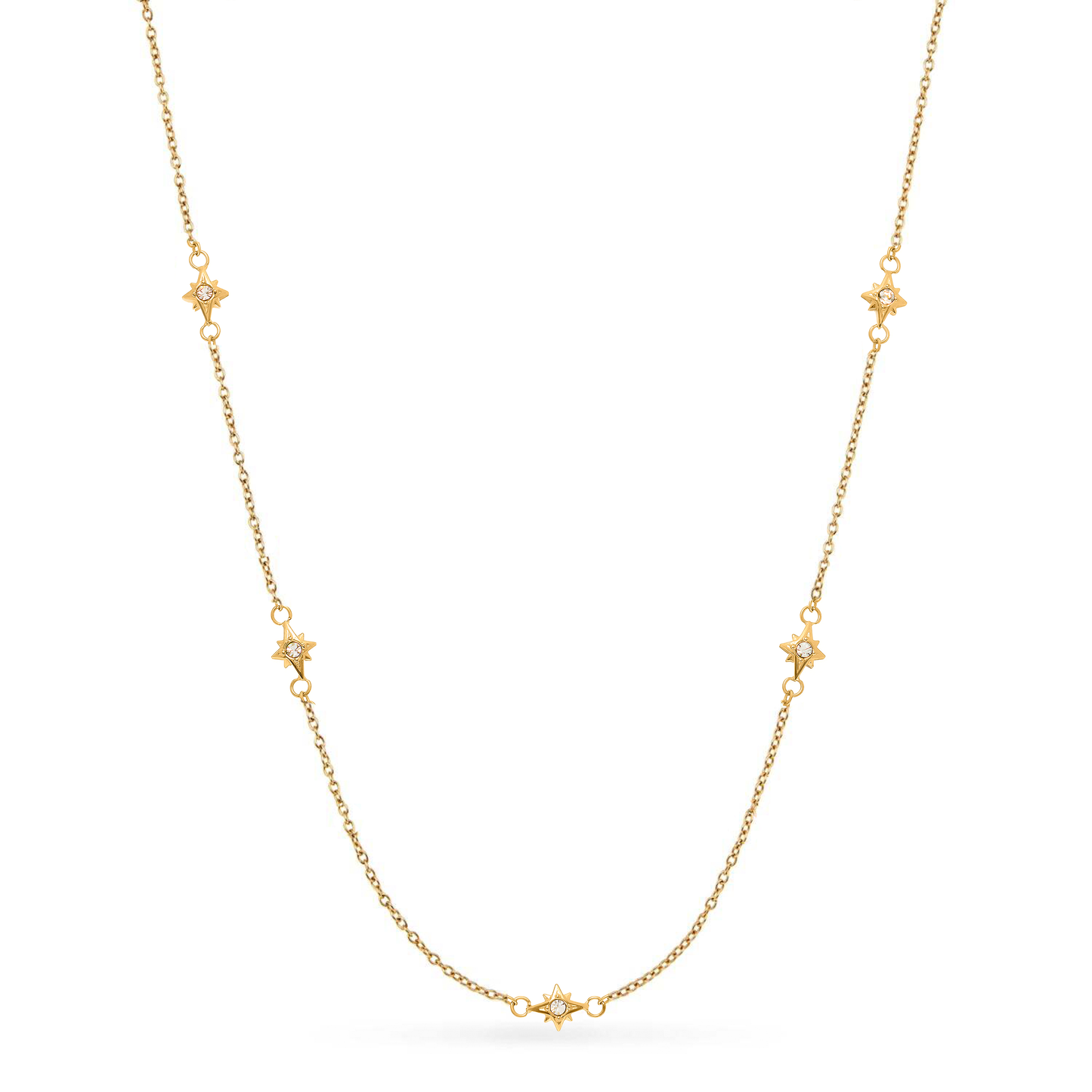 Double Fingerprint Heart Token Necklace (Gold)