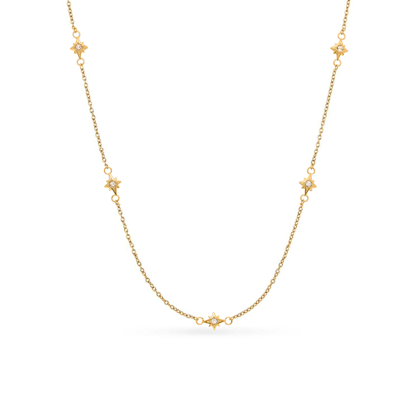 Mini Written In The Stars Initial Tag Necklace (Gold)