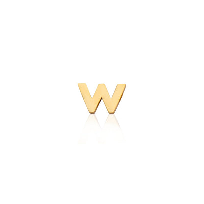 Mini Letter Sphere Chain Necklace (Gold)
