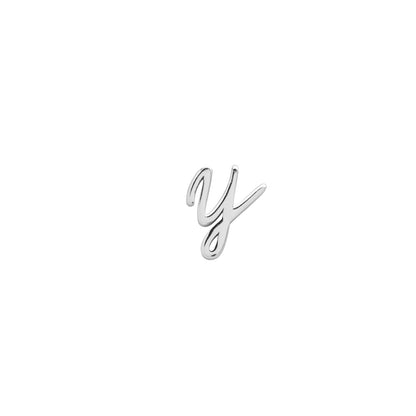 Signature Initial Stud Earring (Silver)