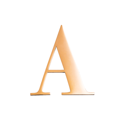 Small Metal Letter Pins (Gold)