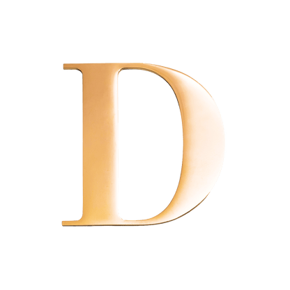 Small Metal Letter Pins (Gold)