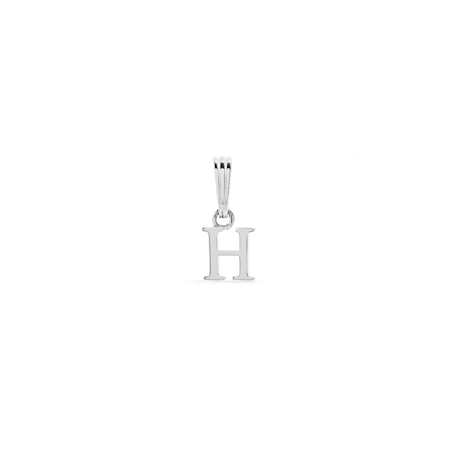 Sterling Silver Mini Initial Pendant (Silver)