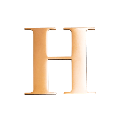 Metal Key Ring Letter (Gold)