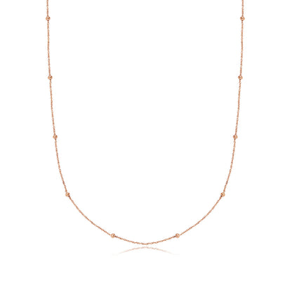 Sphere Chain Necklace 20 in (Rose Gold)