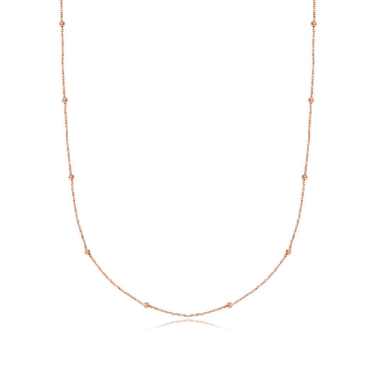 Sphere Chain Necklace 20 in (Rose Gold)