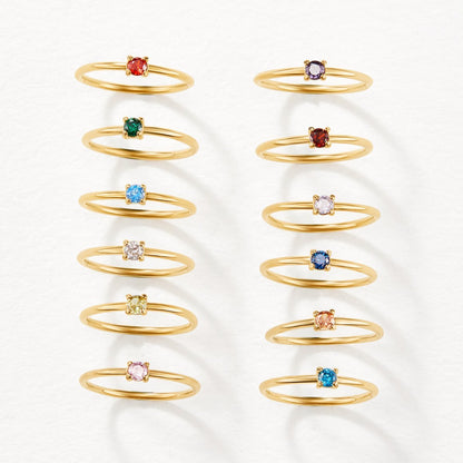 December Birthstone 18K Gold Ring