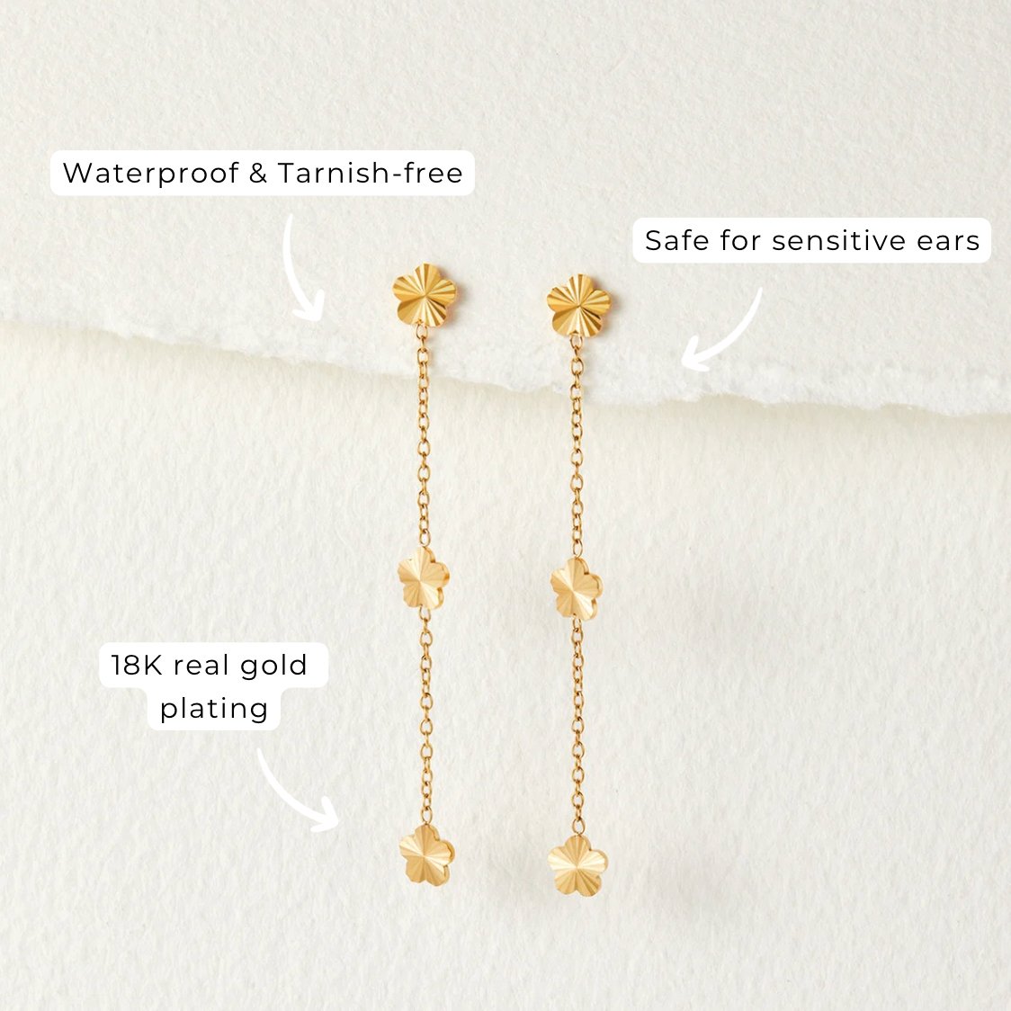 Flower Power Petal Drop Earrings