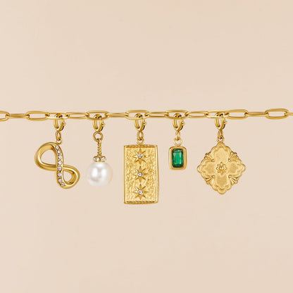 Green Emerald Crystal Charm