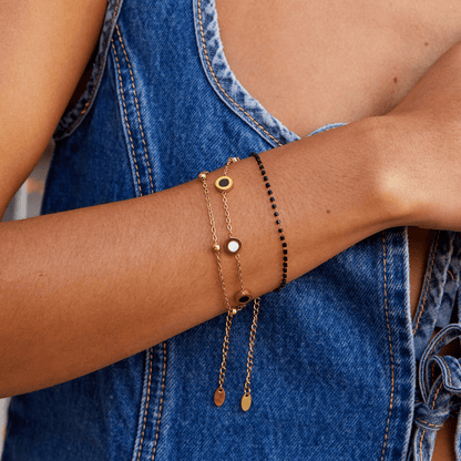 Maisie Black Bead Bracelet
