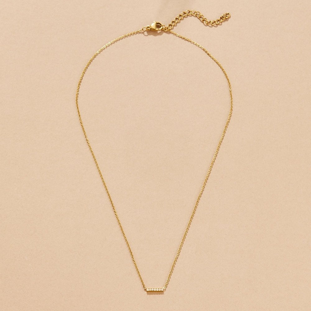 Missy Crystal Bar Pendant Necklace