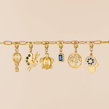 Mystic Blue Crystal Charm