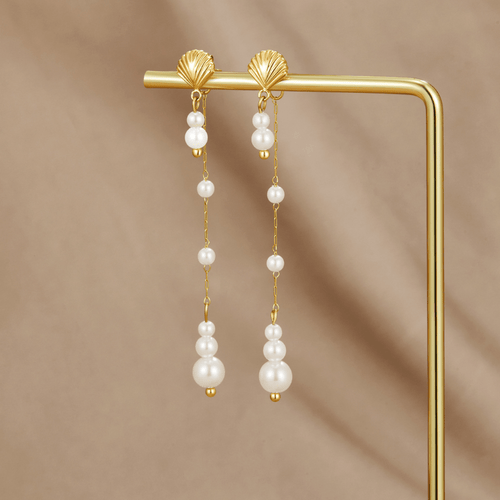 Neesa Pearl Tassel Earrings