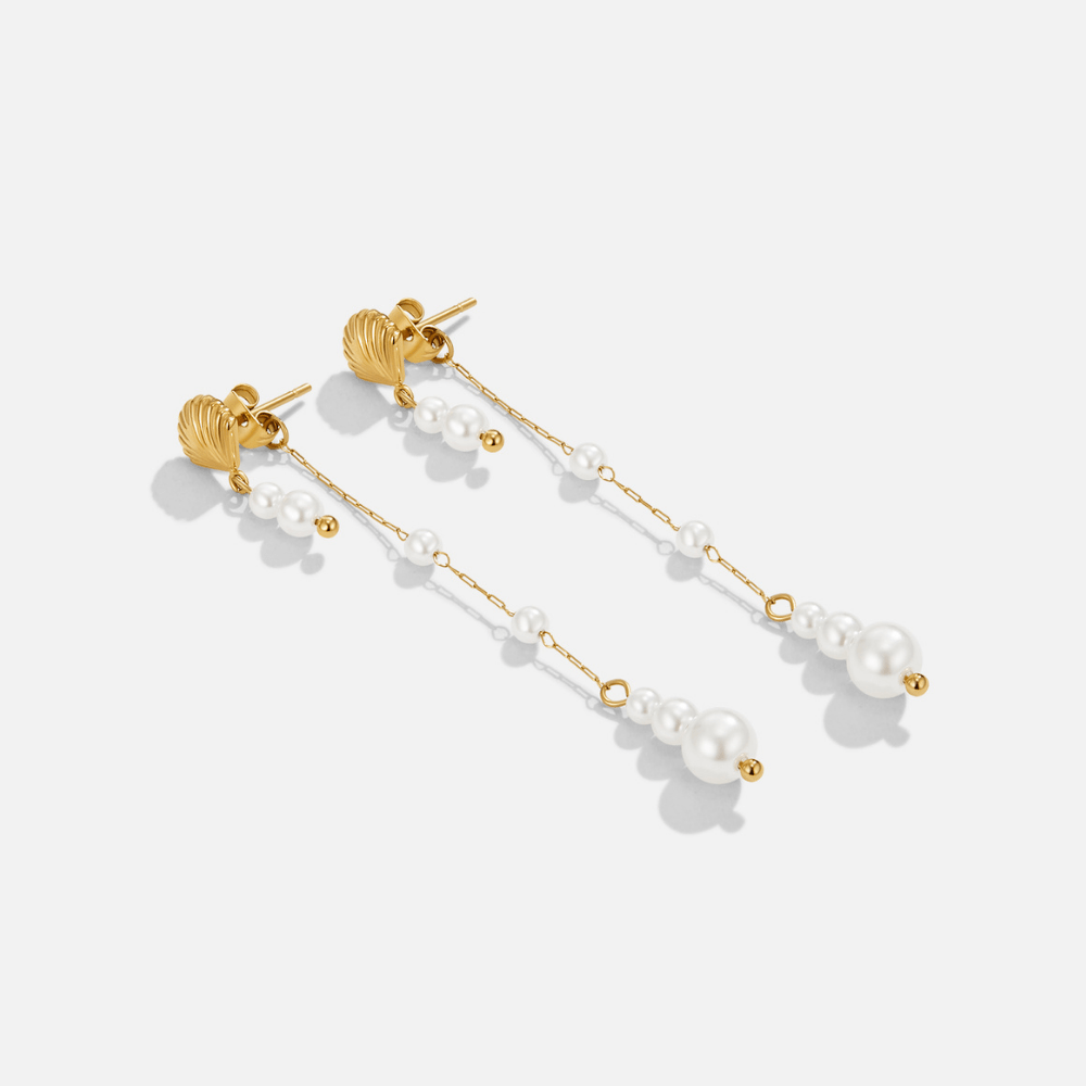 Neesa Pearl Tassel Earrings